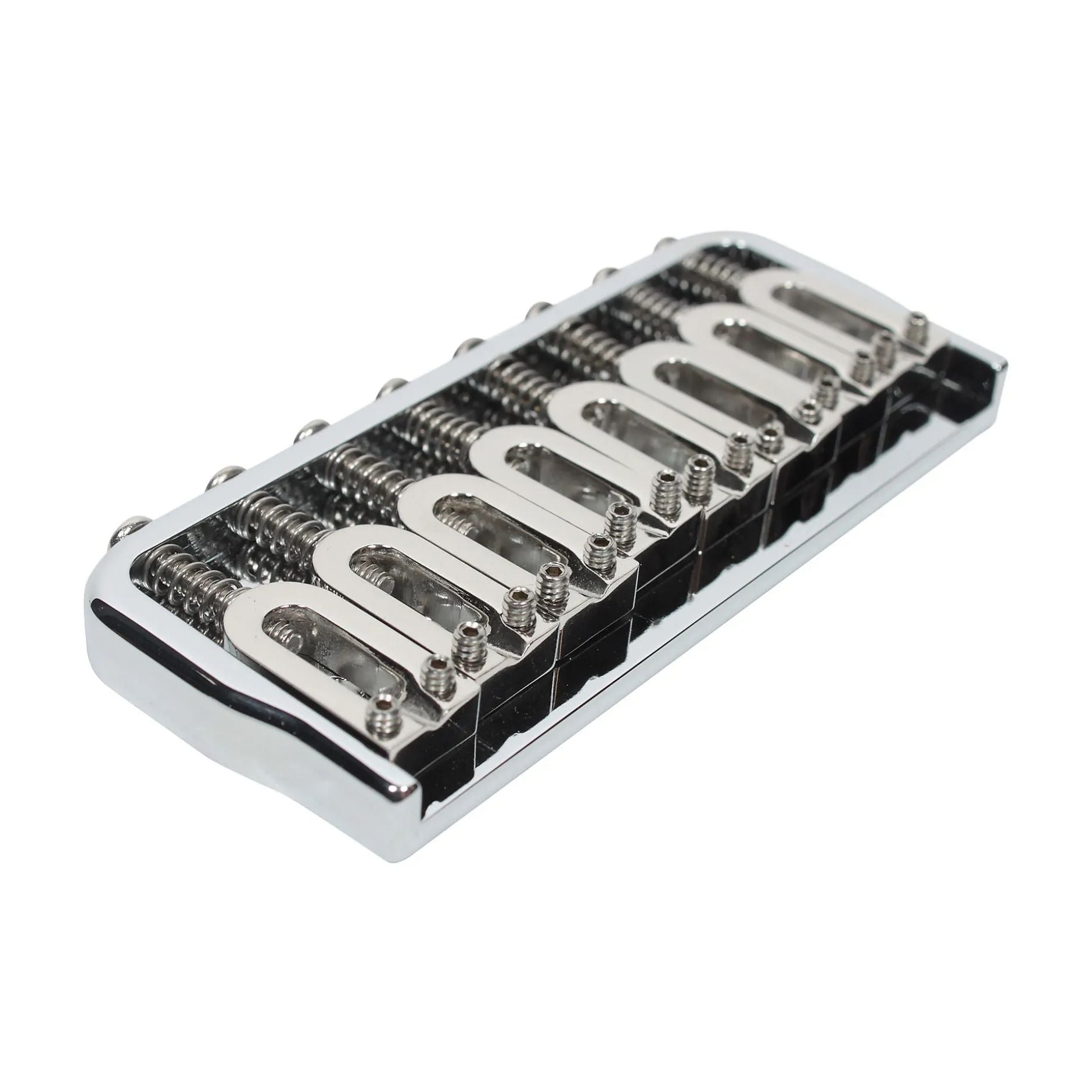 Hipshot 8-String Fixed Guitar Bridge Chrome - Ploutone