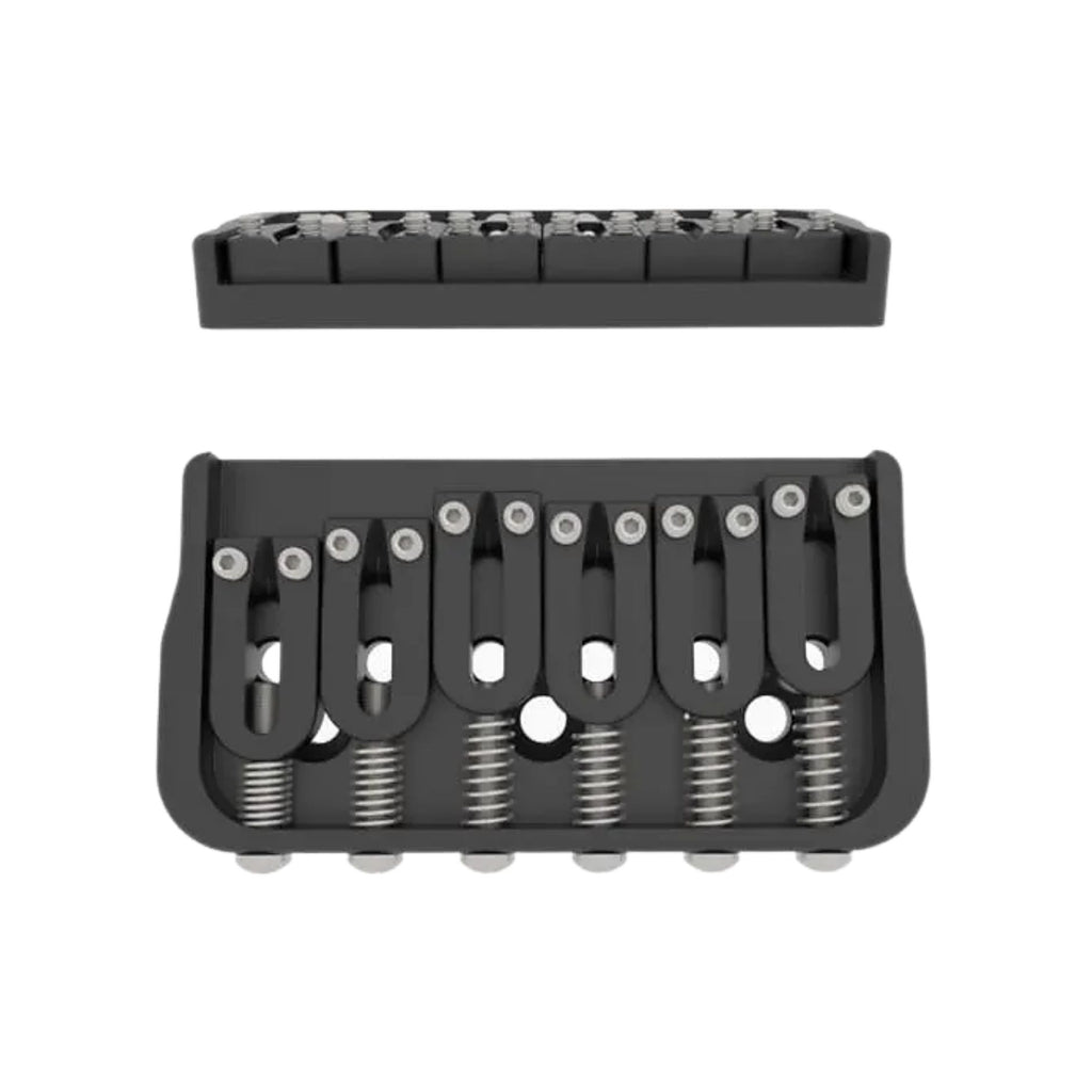 Hipshot 6-String Fixed Guitar Bridge Black - Ploutone