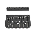 Hipshot 6-String Fixed Guitar Bridge Black - Ploutone