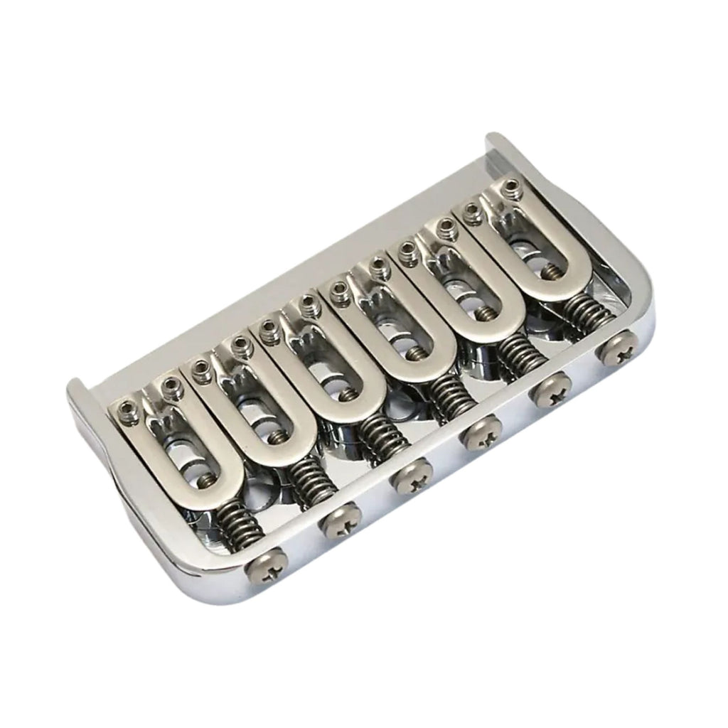 Hipshot 6-String Fixed Guitar Bridge Chrome - Ploutone