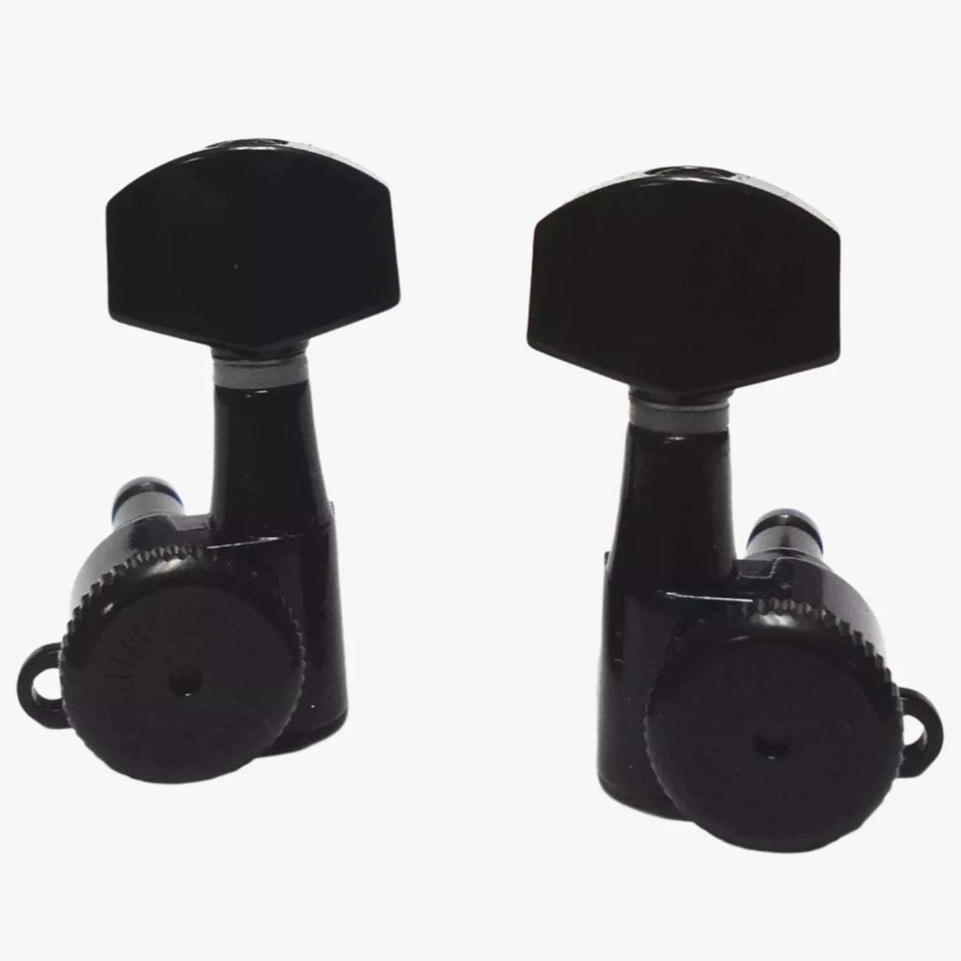 Hipshot Grip-Lock Closed Gear Guitar Tuner Upgrade Kit for 3+3 Headstocks (10mm Post Holes) Black - Ploutone