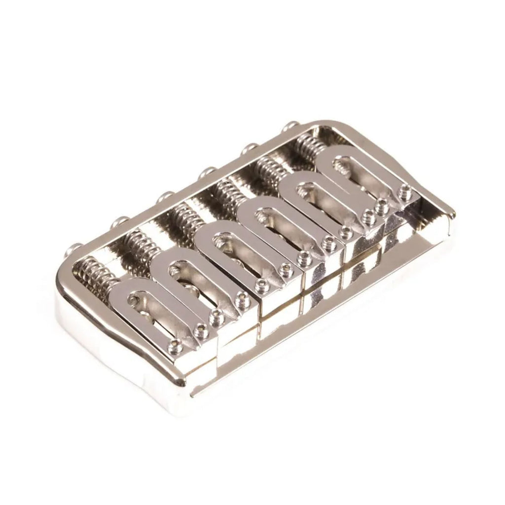 Hipshot 6-String Fixed Guitar Bridge Nickel - Ploutone