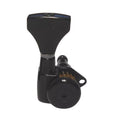 Hipshot Grip-Lock 6 In-Line Open Gear Guitar Tuner Upgrade Kit (10mm Post Holes) Black - Ploutone