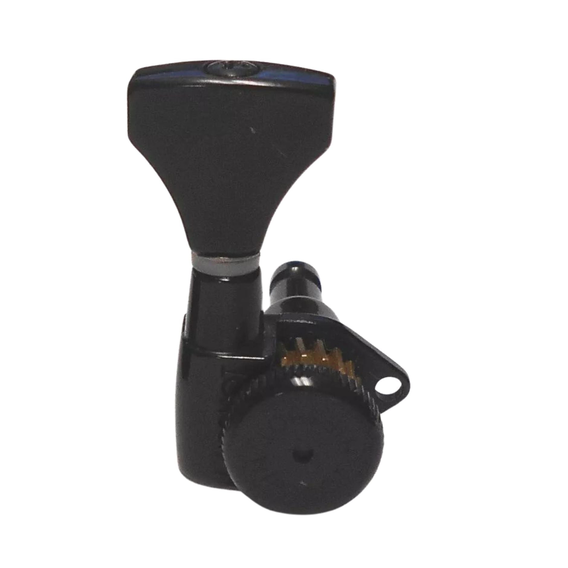 Hipshot Grip-Lock 6 In-Line Open Gear Guitar Tuner Upgrade Kit (10mm Post Holes) Black - Ploutone