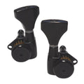 Hipshot Grip-Lock Open Gear Guitar Tuner Upgrade Kit for 3+3 Headstocks (10mm Post Holes) Black - Ploutone