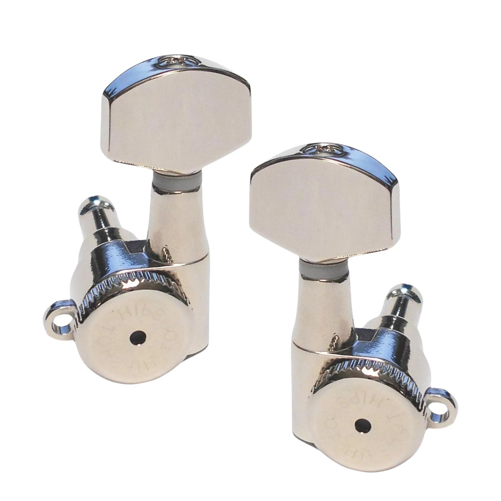Hipshot Grip-Lock Closed Gear Guitar Tuner Upgrade Kit for 3+3 Headstocks (10mm Post Holes) - Ploutone