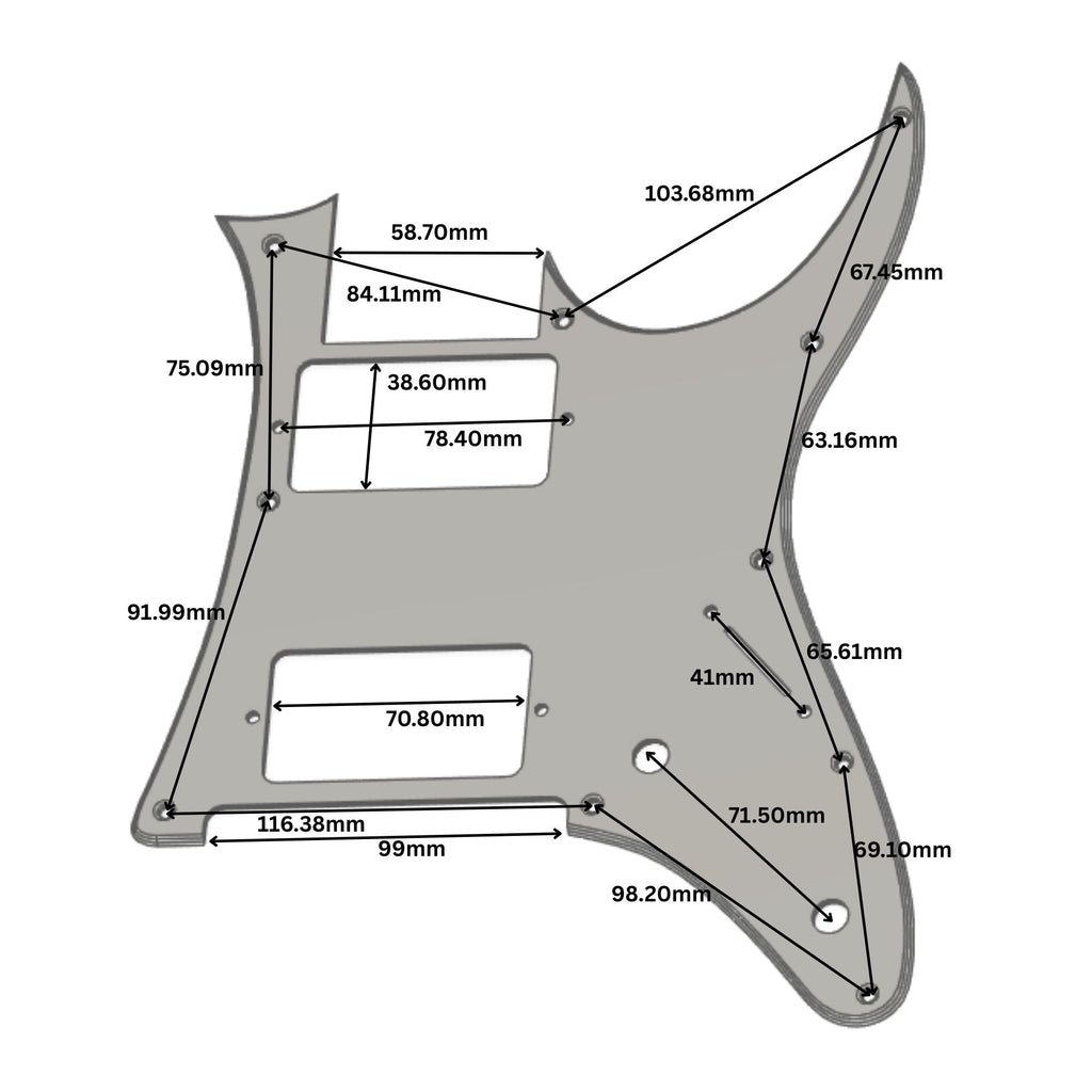 Ibanez GIO RG131 & RG330 Pickguard - Artisan Series - Cyber Sigil - Ploutone