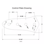 Jazz Bass Diamond Plate Metal Pickguard and Control Plate - Black - Ploutone
