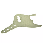 Jazz Bass Diamond Plate Metal Pickguard and Control Plate - Gold - Ploutone