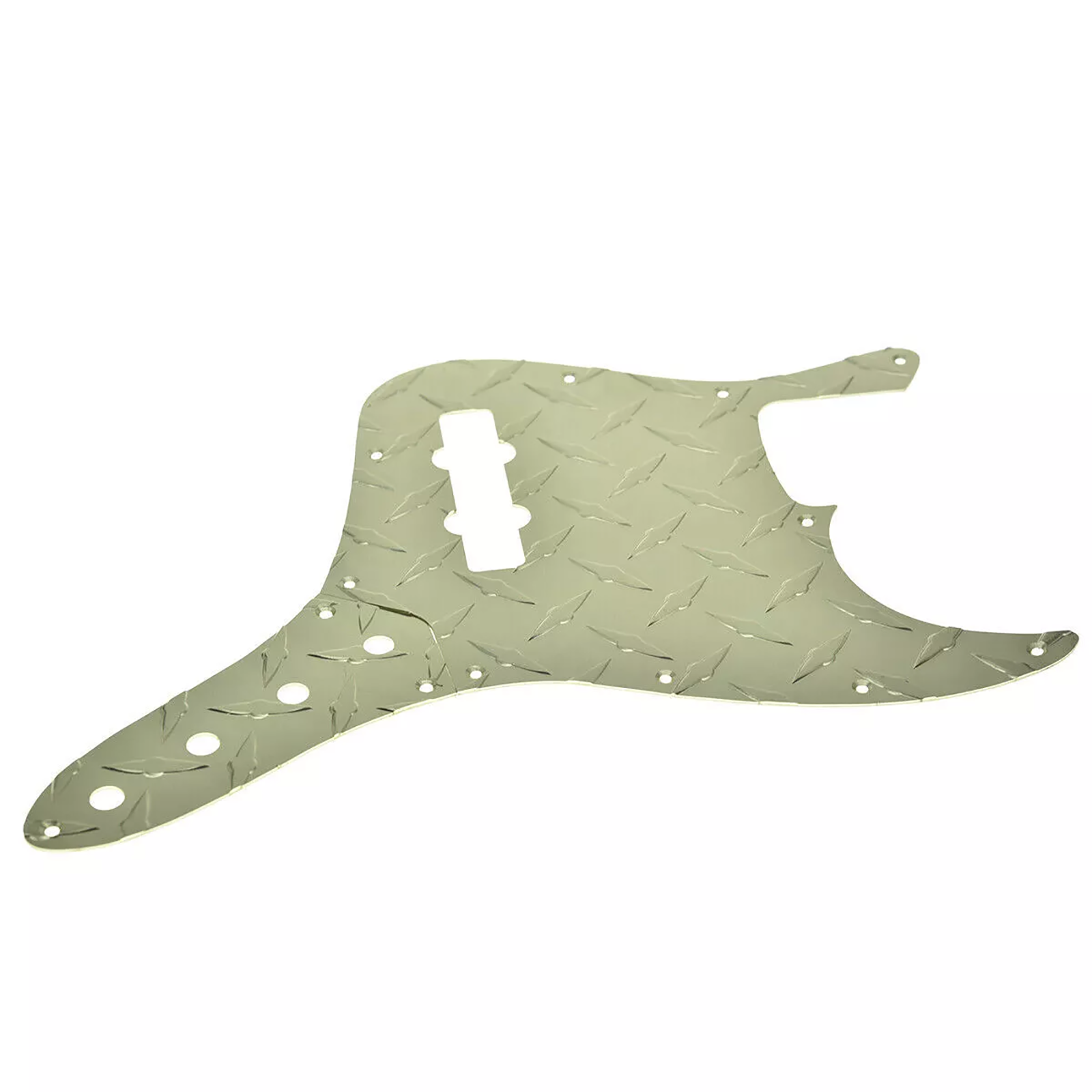 Jazz Bass Diamond Plate Metal Pickguard and Control Plate - Gold - Ploutone