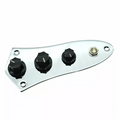 Jazz Bass Wiring Harness and Loaded Control Plate - Chrome - Ploutone