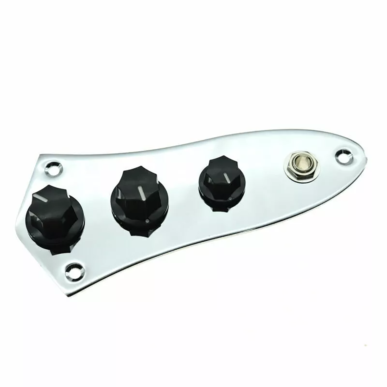 Jazz Bass Wiring Harness and Loaded Control Plate - Chrome - Ploutone
