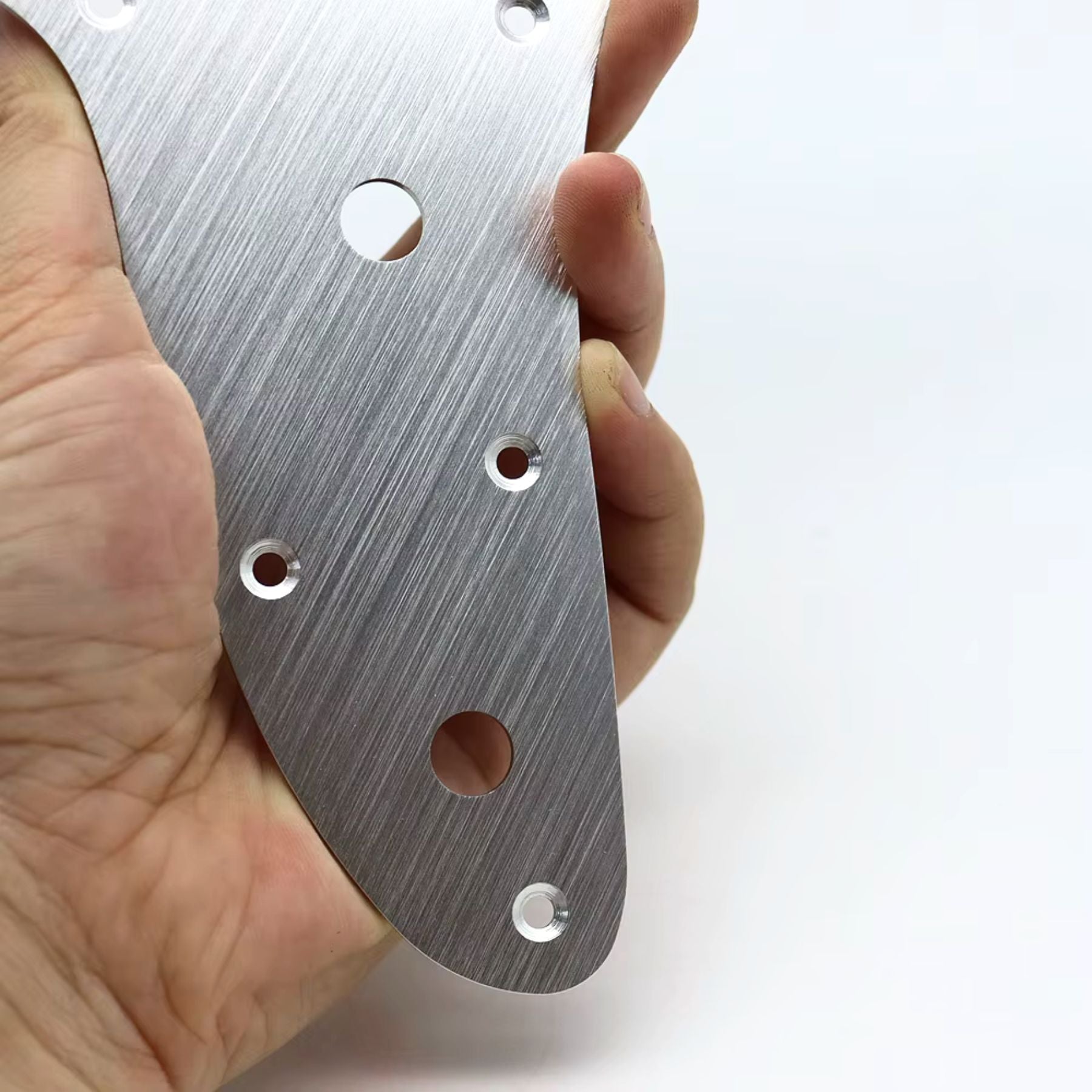 Metal Jazzmaster Pickguard 13-Hole - Brushed Aluminum - Ploutone