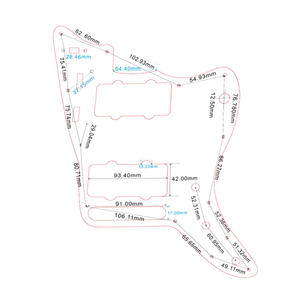 Jazzmaster Pickguard 13Hole for Fender USA & MIM 3Ply Parchment