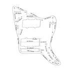 Jazzmaster Pickguard 13-Hole for Fender USA & MIM - 4-Ply Cream Pearl - Ploutone