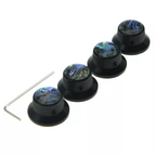 Les Paul Black Abalone Top Hat Metal Bell Knobs with Screw (Set of 4) - Ploutone
