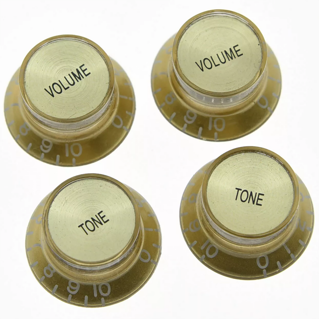 Les Paul, Epiphone, SG Gold Reflector Top Hat Knobs (Set of 4) Knobs from Ploutone