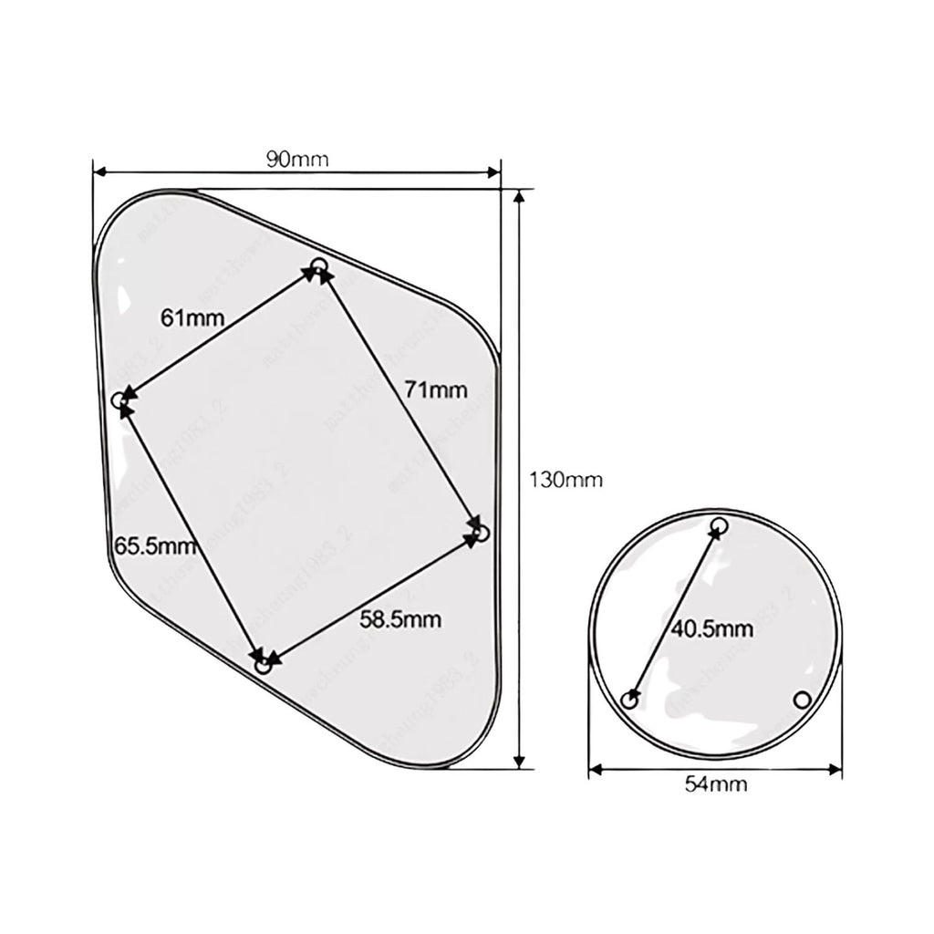 Les Paul Pickguard and Control Covers - Black Pearl - Ploutone