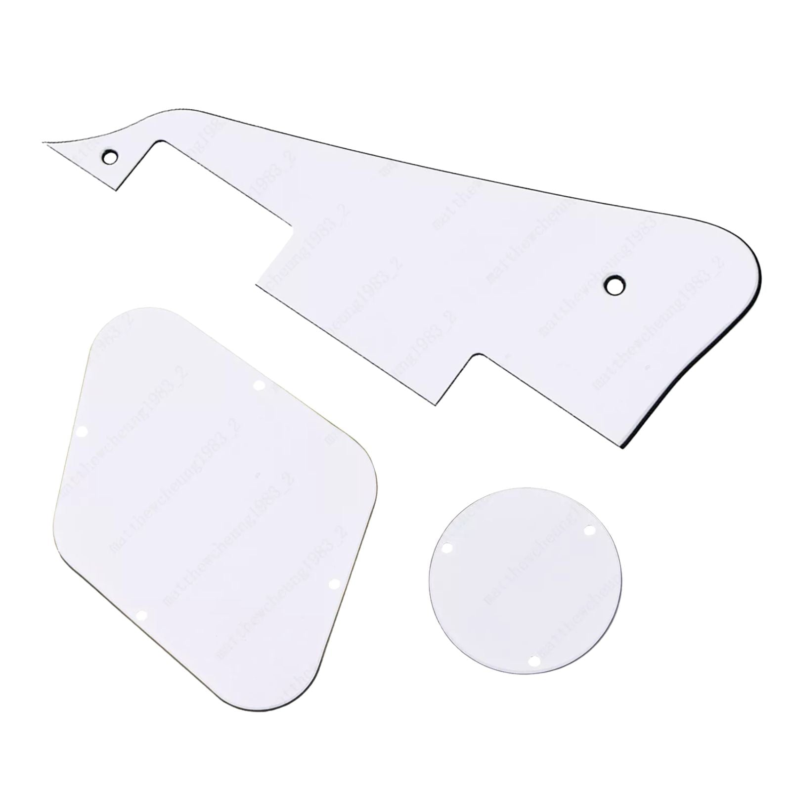 Les Paul Pickguard and Control Covers - White - Ploutone