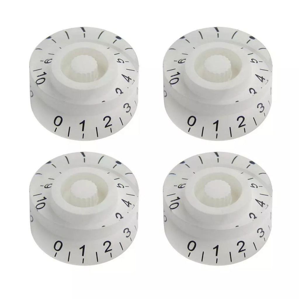 Les Paul & SG Speed Knobs (6mm Shaft) - White (Set of 4) - Ploutone