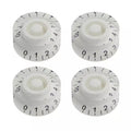 Les Paul & SG Speed Knobs (6mm Shaft) - White (Set of 4) - Ploutone