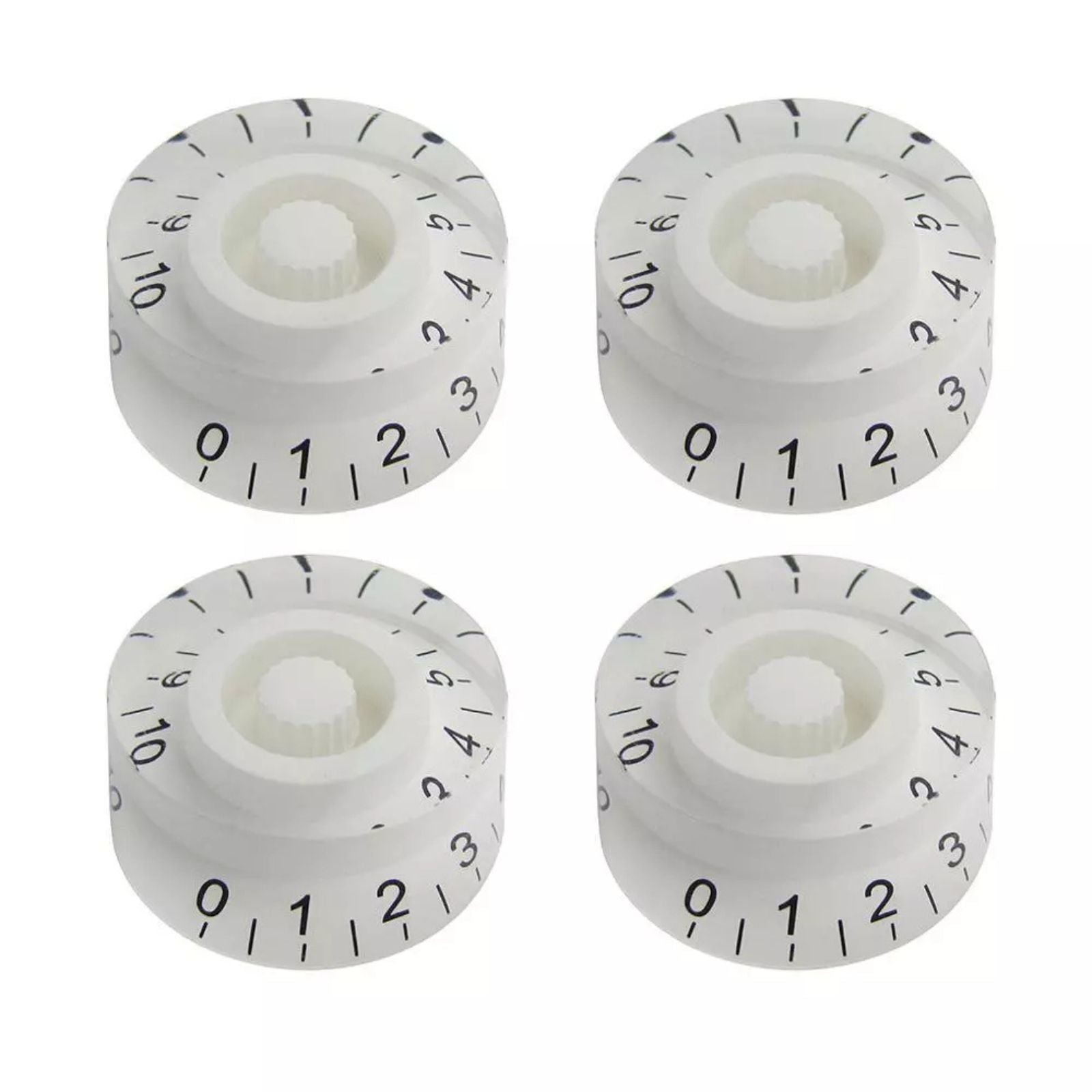 Les Paul & SG Speed Knobs (6mm Shaft) - White (Set of 4) - Ploutone