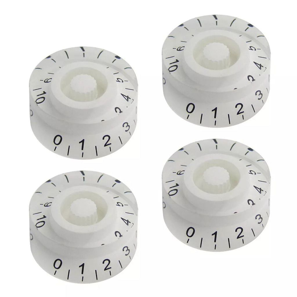Les Paul & SG Speed Knobs (6mm Shaft) - White (Set of 4) - Ploutone