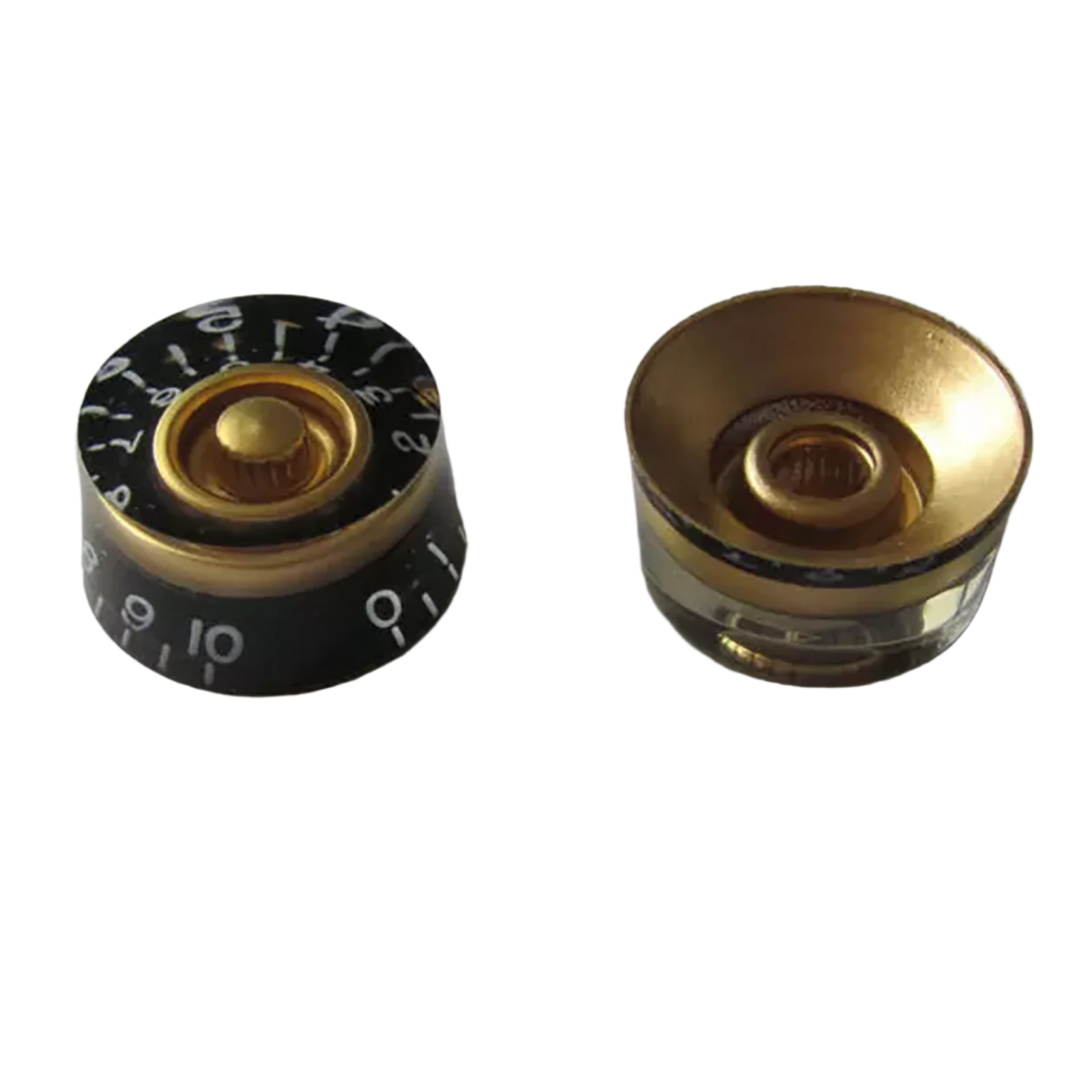 Les Paul Speed Knobs - Black with Gold Accent (Set of 4) - Ploutone
