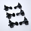 Locking Tuners 3+3 (Black) – 18:1 – Drop-In for Most Electric/Acoustic Guitars (10mm / 25/64" holes) - Ploutone