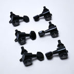 Locking Tuners 3+3 (Black) – 18:1 – Drop-In for Most Electric/Acoustic Guitars (10mm / 25/64" holes) - Ploutone