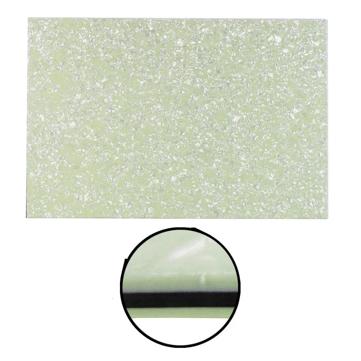 Guitar Pickguard Material -4-Ply Mint Green Pearl - 17 x 11.5 inch Pickguard Blank - Ploutone