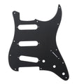 11-Hole Strat Pickguard SSS - 1-Ply Matte Black - Ploutone