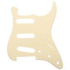 11-Hole SSS Strat Pickguard - 20+ Colors 1-Ply Cream - Ploutone