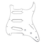 11-Hole SSS Strat Pickguard - 20+ Colors Silver Mirror Acrylic - Ploutone