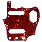 10-Hole SS Jaguar Pickguard for MIJ Fender - 20+ Colors 4-Ply Red Tortoise - Ploutone