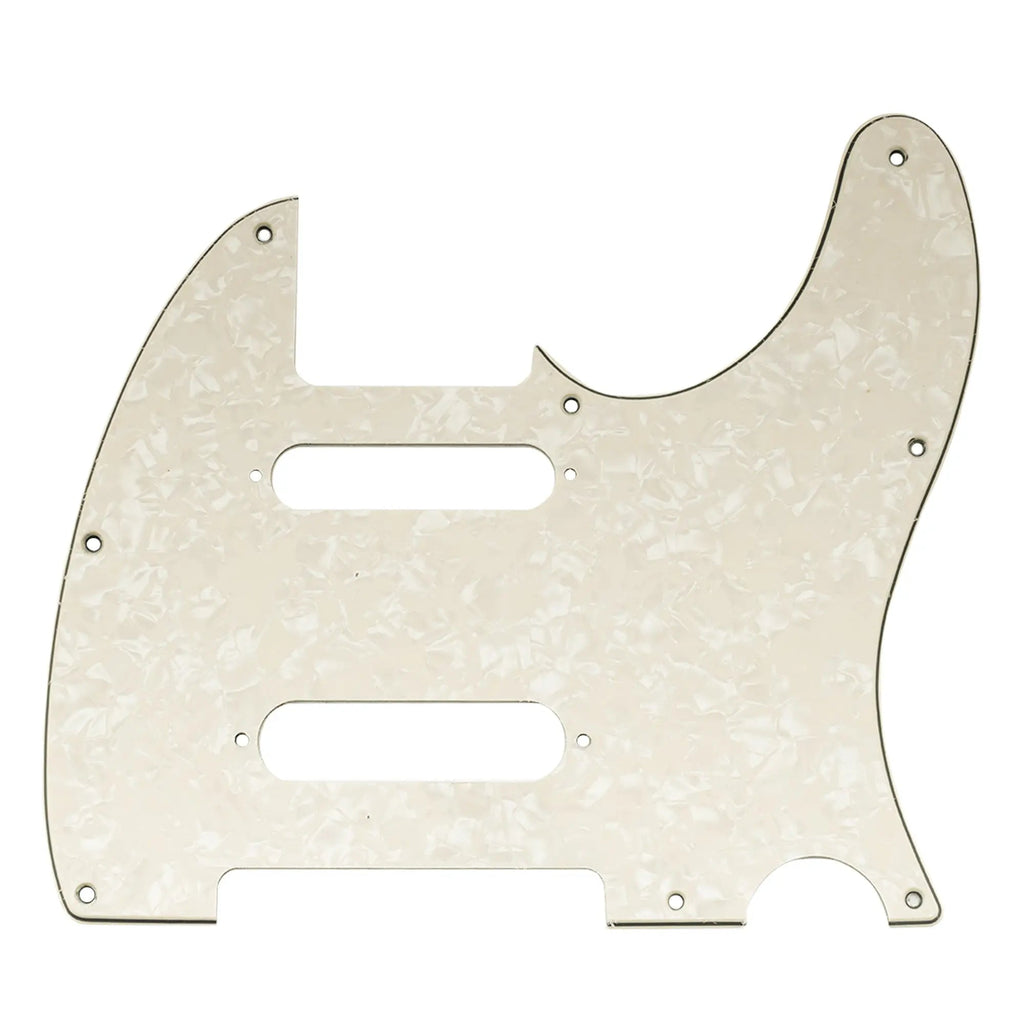 Nashville Telecaster Pickguard 8-Hole SSS - 4-Ply Parchment Pearl - Ploutone