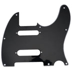 Nashville Telecaster Pickguard 8-Hole SSS - 3-Ply Black - Ploutone