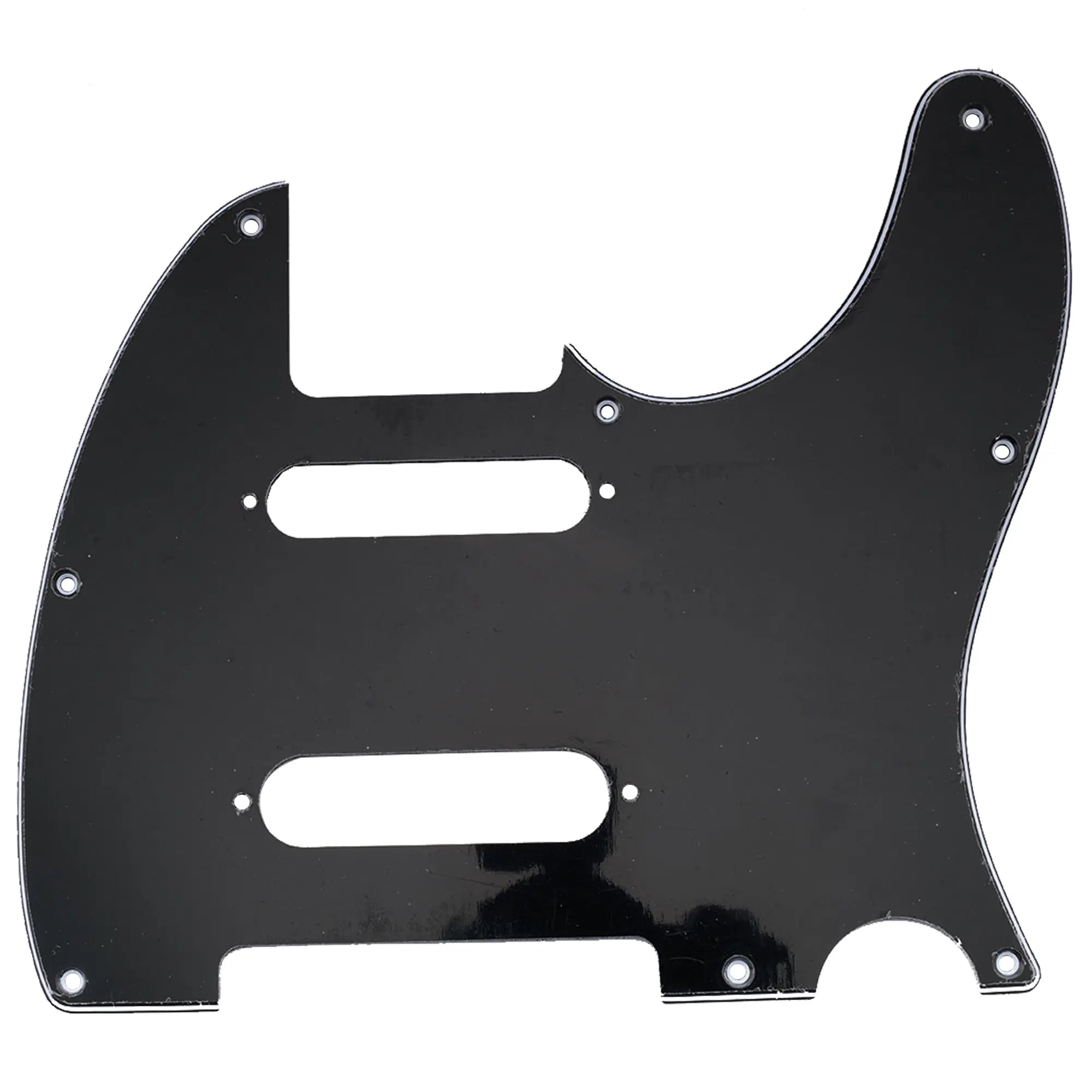 Nashville Telecaster Pickguard 8-Hole SSS - 3-Ply Black - Ploutone