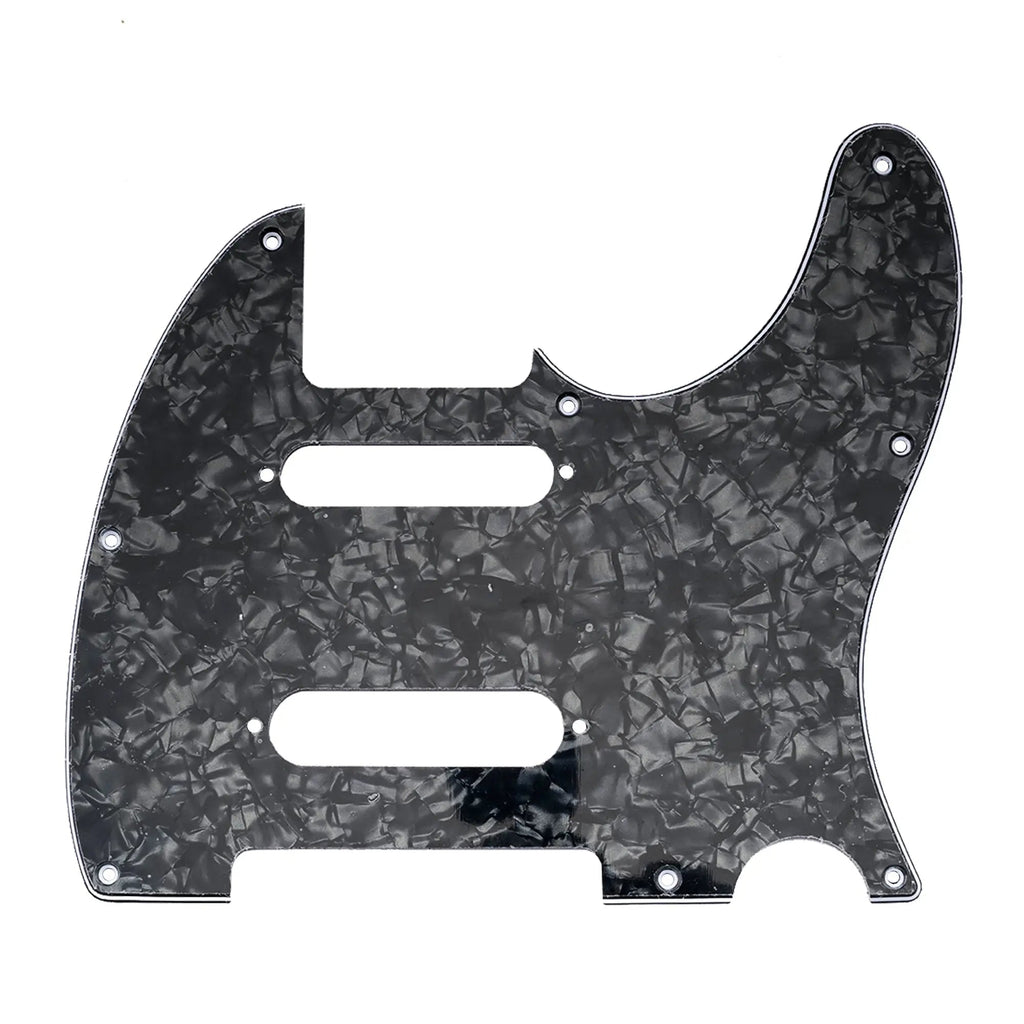 Nashville Telecaster Pickguard 8-Hole SSS - 4-Ply Black Pearl - Ploutone