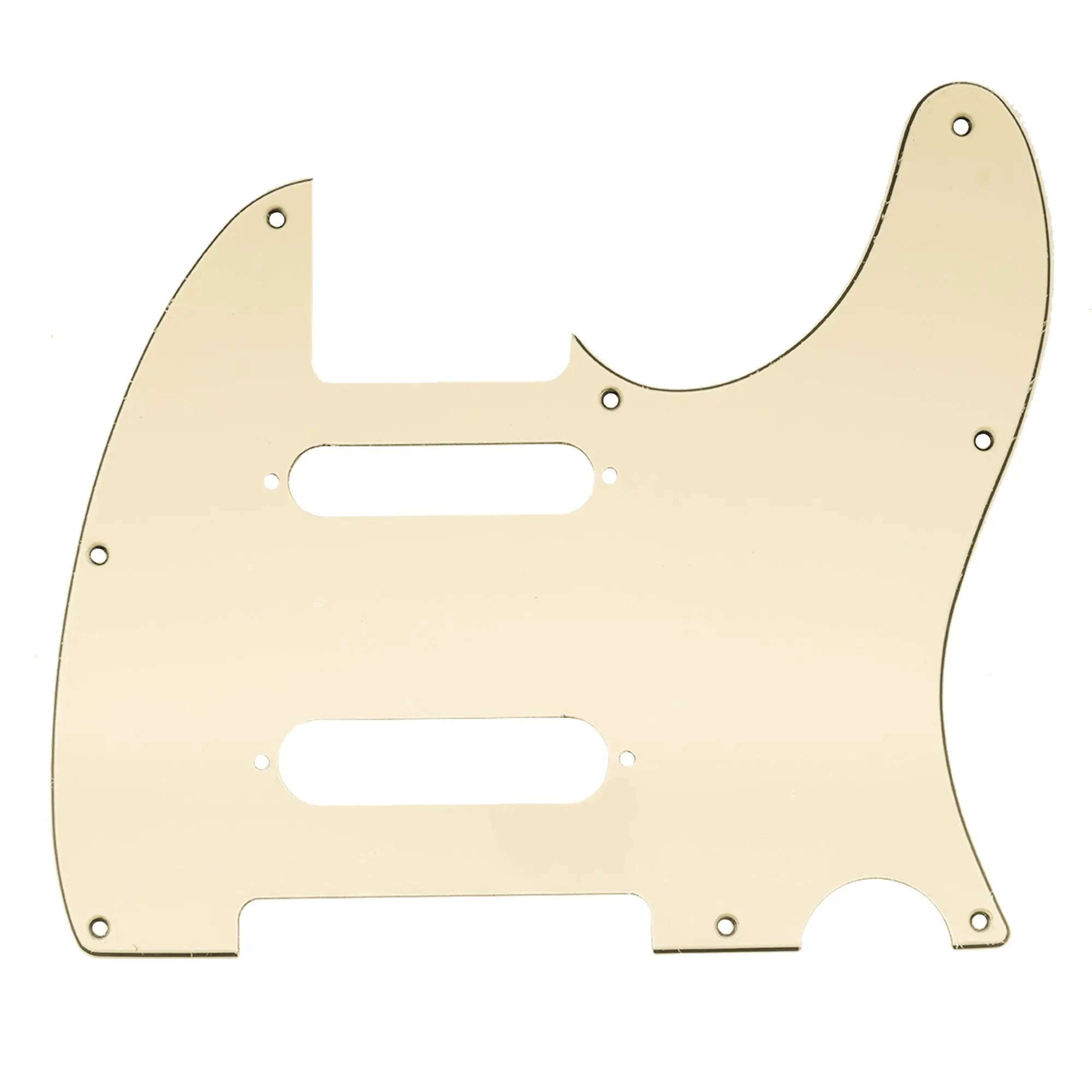 Nashville Telecaster Pickguard 8-Hole SSS - 3-Ply Cream - Ploutone