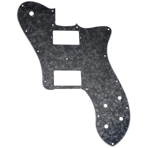72' Deluxe Telecaster Pickguard (PAF Humbuckers) - 4-Ply Black Pearl - Ploutone
