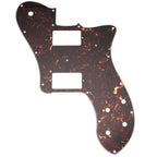72' Deluxe Telecaster Pickguard (PAF Humbuckers) - 4-Ply Brown Tortoise - Ploutone