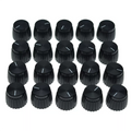 Marshall Amp Knobs - Black with Black Cap, Push-On (Set of 20) - Ploutone