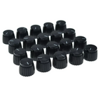 Marshall Amp Knobs - Black with Black Cap, Push-On (Set of 20) - Ploutone