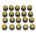 Marshall Amp Knobs - Black with Gold Cap, Push-On (Set of 20) - Ploutone