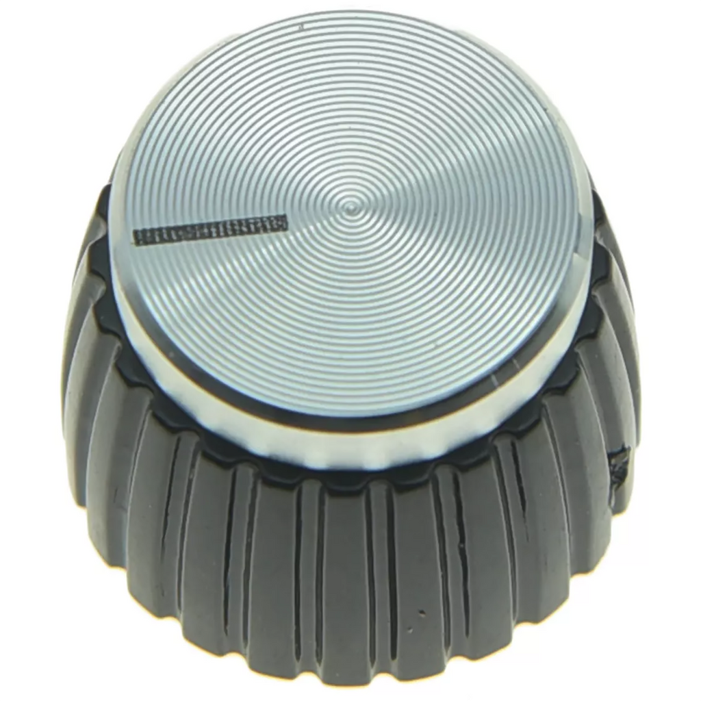 Marshall Amp Knobs - Black with Silver Cap, Push-On (Set of 10) - Ploutone