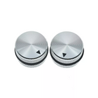 Metal Control Knobs - 25mm with Rubber O-Ring for Guitars, Basses & Amps (Set of 4) - Ploutone