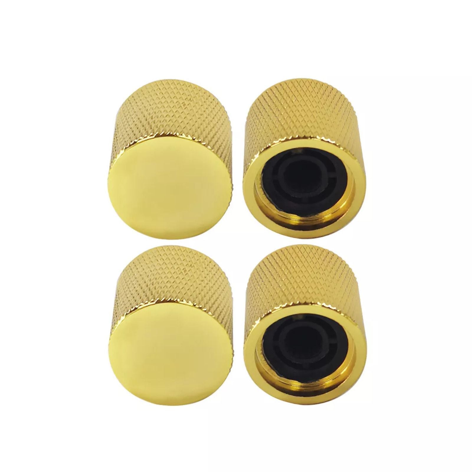 Metal Flat Top Guitar Knobs - Gold (Set of 4) - Ploutone