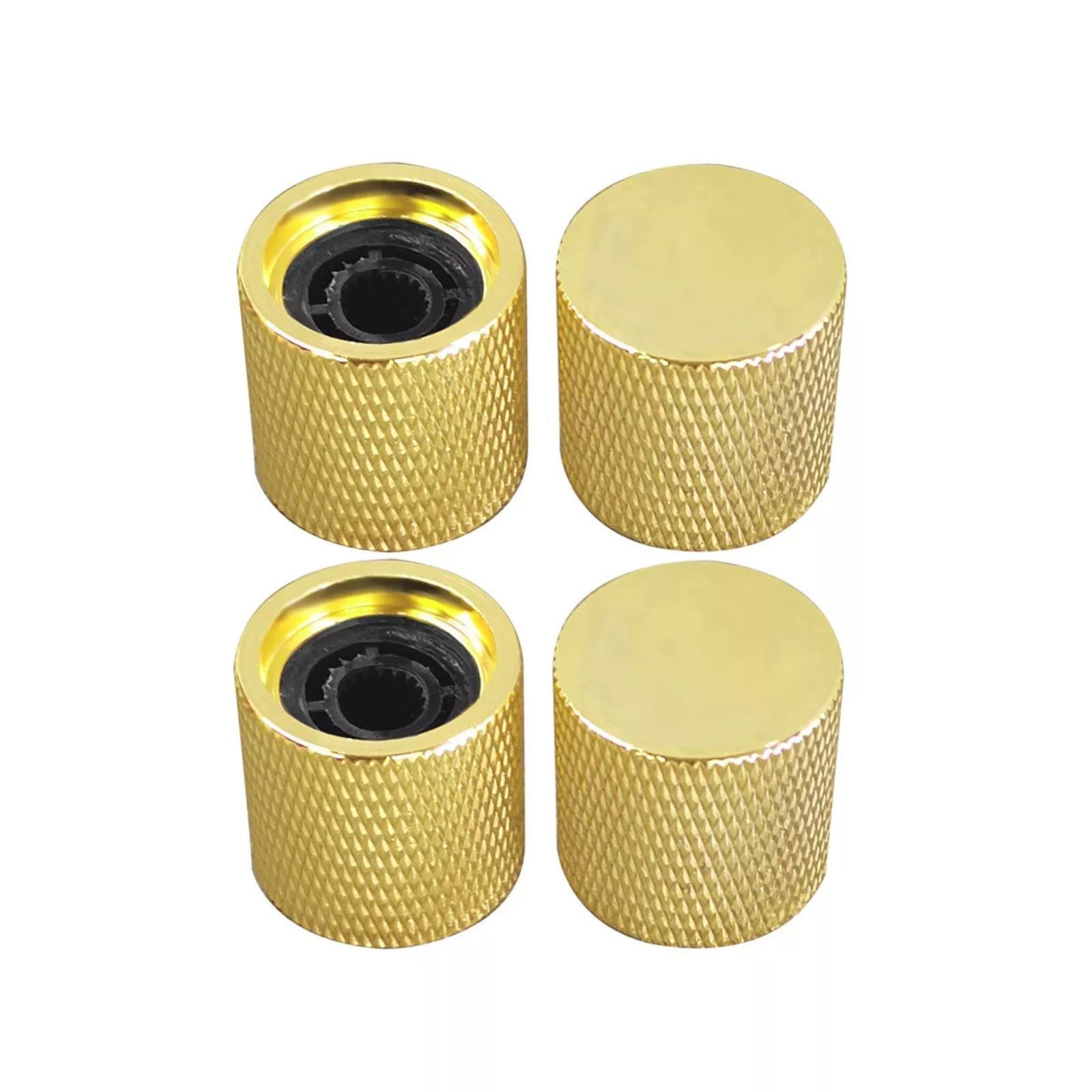 Metal Flat Top Guitar Knobs - Gold (Set of 4) - Ploutone