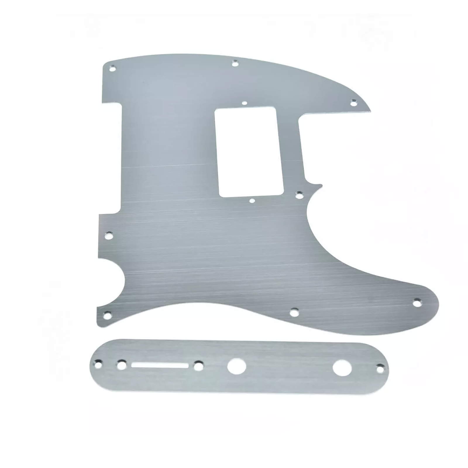 Metal Humbucker Telecaster Pickguard & Control Plate - Aluminum - Ploutone
